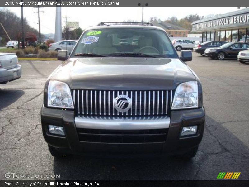 Stone Green Metallic / Camel 2008 Mercury Mountaineer AWD