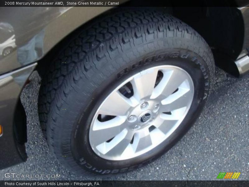 Stone Green Metallic / Camel 2008 Mercury Mountaineer AWD