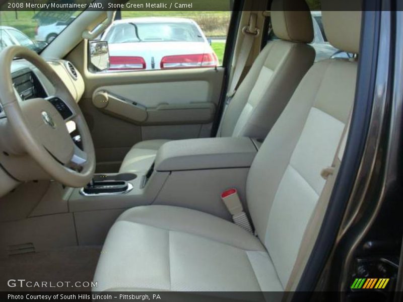 Stone Green Metallic / Camel 2008 Mercury Mountaineer AWD