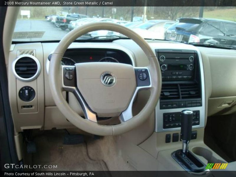 Stone Green Metallic / Camel 2008 Mercury Mountaineer AWD