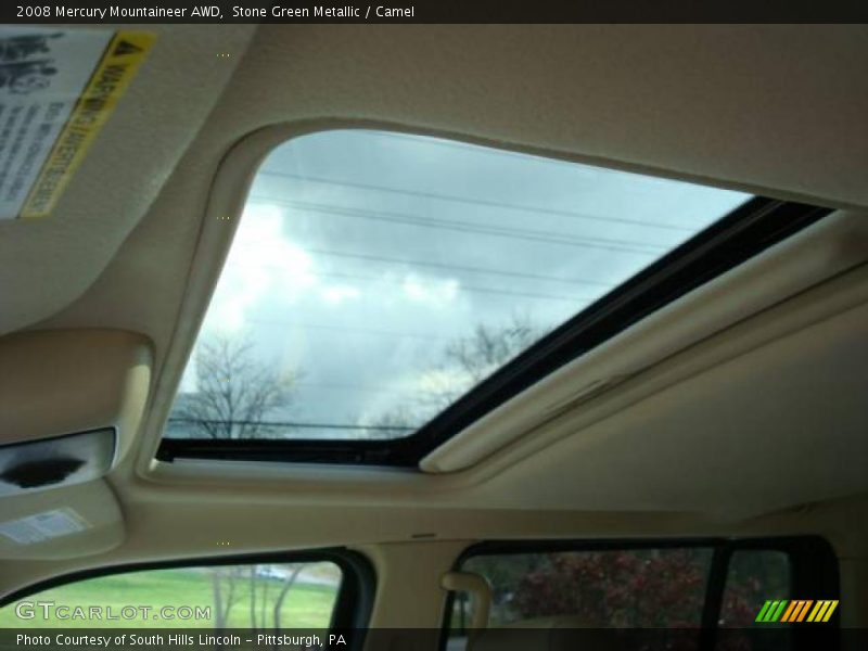 Stone Green Metallic / Camel 2008 Mercury Mountaineer AWD