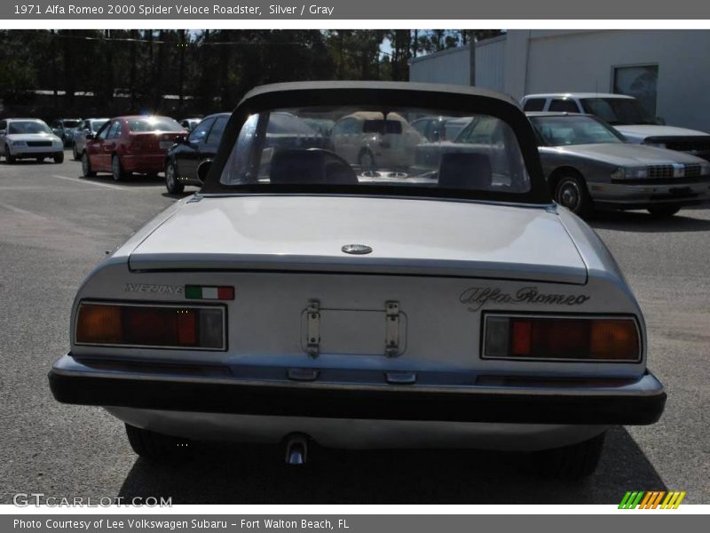 Silver / Gray 1971 Alfa Romeo 2000 Spider Veloce Roadster