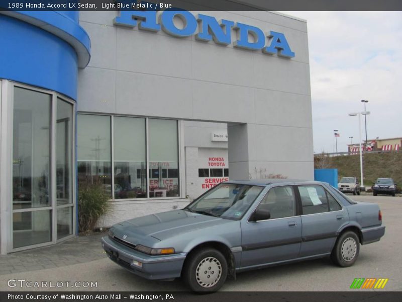 Light Blue Metallic / Blue 1989 Honda Accord LX Sedan
