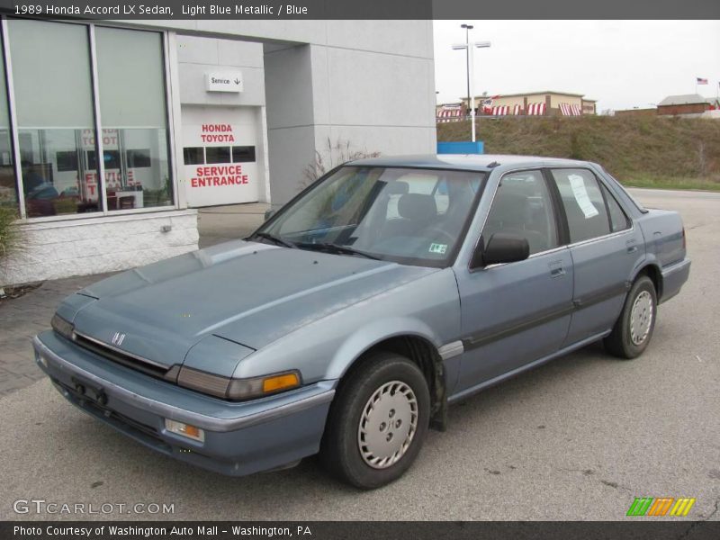 Light Blue Metallic / Blue 1989 Honda Accord LX Sedan