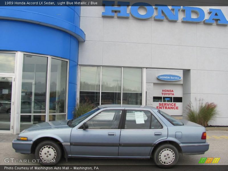 Light Blue Metallic / Blue 1989 Honda Accord LX Sedan
