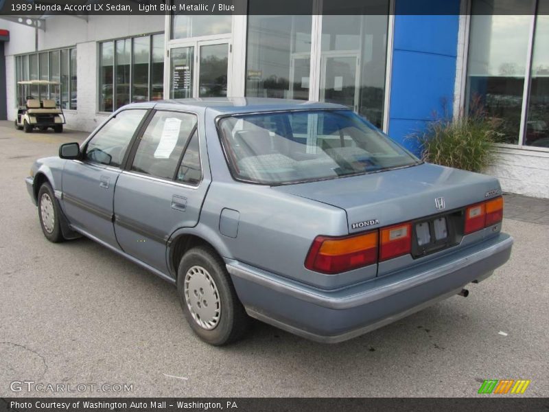 Light Blue Metallic / Blue 1989 Honda Accord LX Sedan