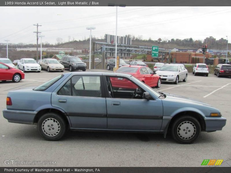 Light Blue Metallic / Blue 1989 Honda Accord LX Sedan