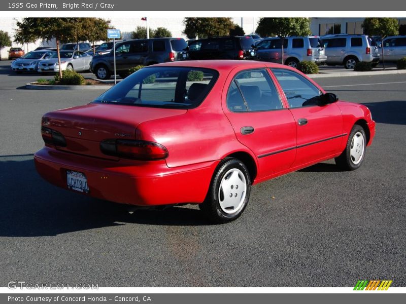 Bright Red / Gray 1995 Geo Prizm