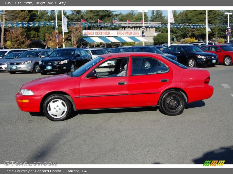 Bright Red / Gray 1995 Geo Prizm