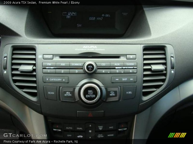 Premium White Pearl / Ebony 2009 Acura TSX Sedan