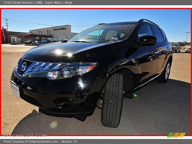 Super Black / Beige 2009 Nissan Murano S AWD