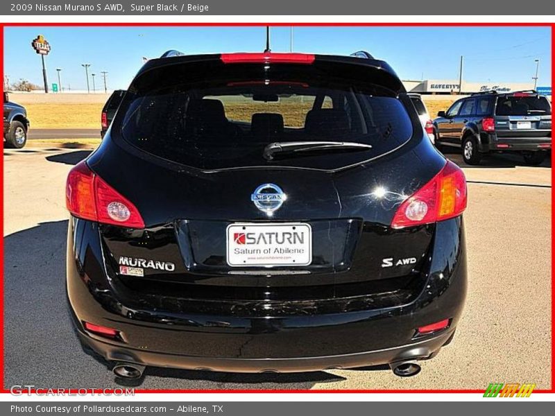 Super Black / Beige 2009 Nissan Murano S AWD