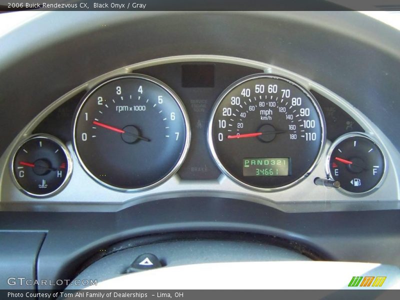 Black Onyx / Gray 2006 Buick Rendezvous CX
