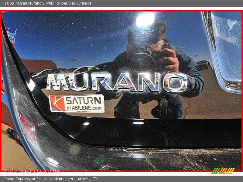 Super Black / Beige 2009 Nissan Murano S AWD