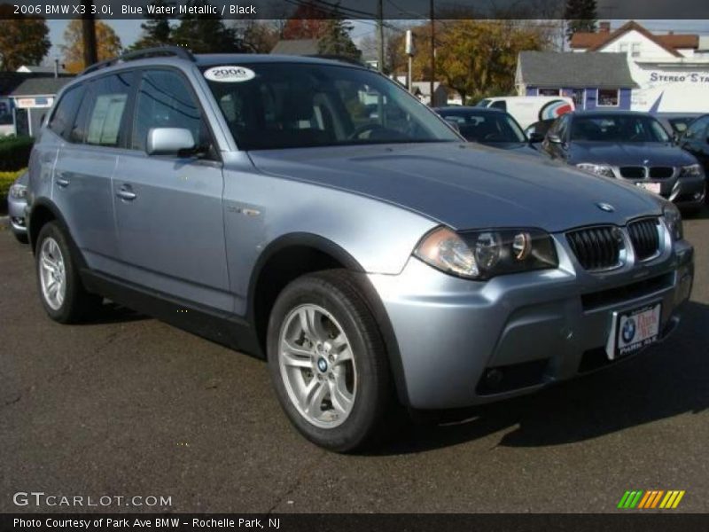 Blue Water Metallic / Black 2006 BMW X3 3.0i