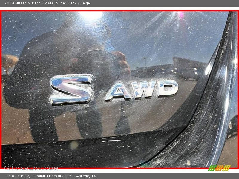 Super Black / Beige 2009 Nissan Murano S AWD