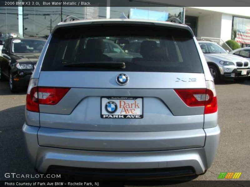 Blue Water Metallic / Black 2006 BMW X3 3.0i