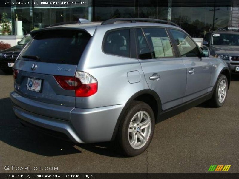 Blue Water Metallic / Black 2006 BMW X3 3.0i