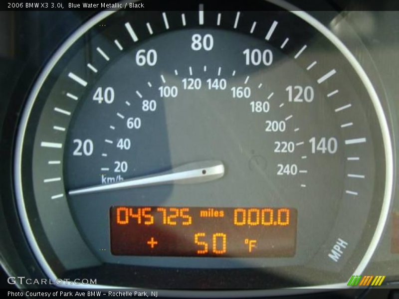 Blue Water Metallic / Black 2006 BMW X3 3.0i
