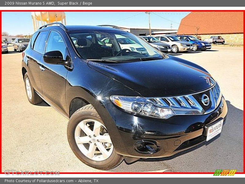 Super Black / Beige 2009 Nissan Murano S AWD