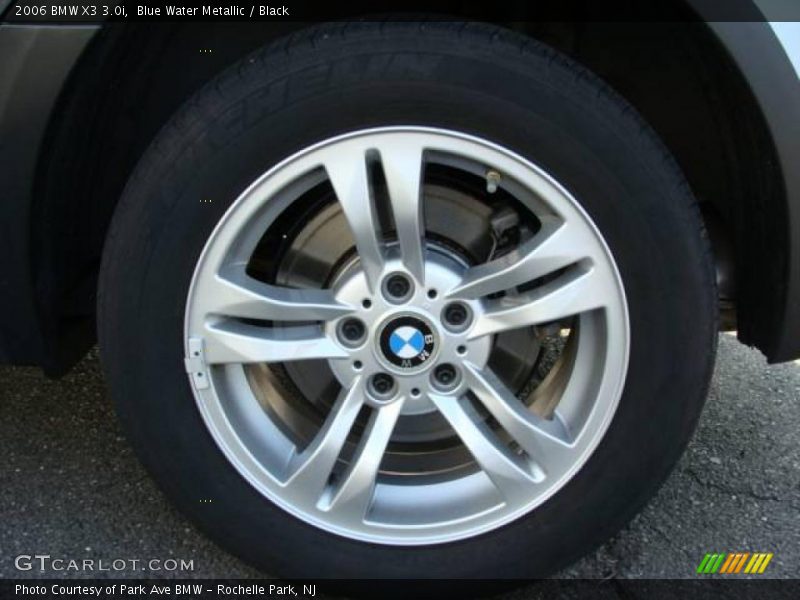 Blue Water Metallic / Black 2006 BMW X3 3.0i
