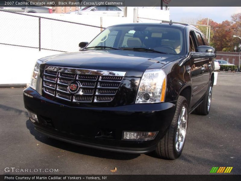 Black Raven / Cocoa/Light Cashmere 2007 Cadillac Escalade AWD