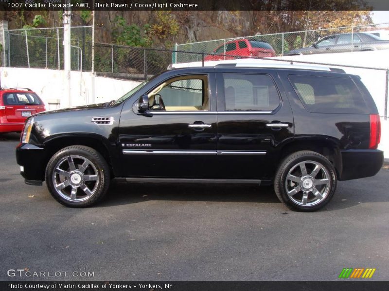 Black Raven / Cocoa/Light Cashmere 2007 Cadillac Escalade AWD