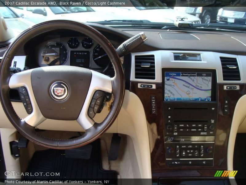 Black Raven / Cocoa/Light Cashmere 2007 Cadillac Escalade AWD