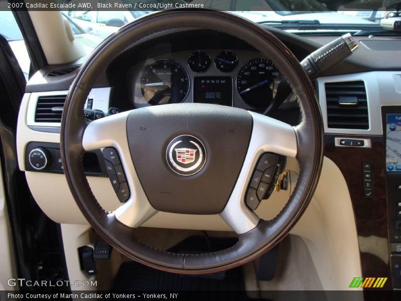 Black Raven / Cocoa/Light Cashmere 2007 Cadillac Escalade AWD