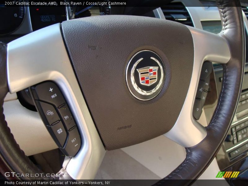Black Raven / Cocoa/Light Cashmere 2007 Cadillac Escalade AWD