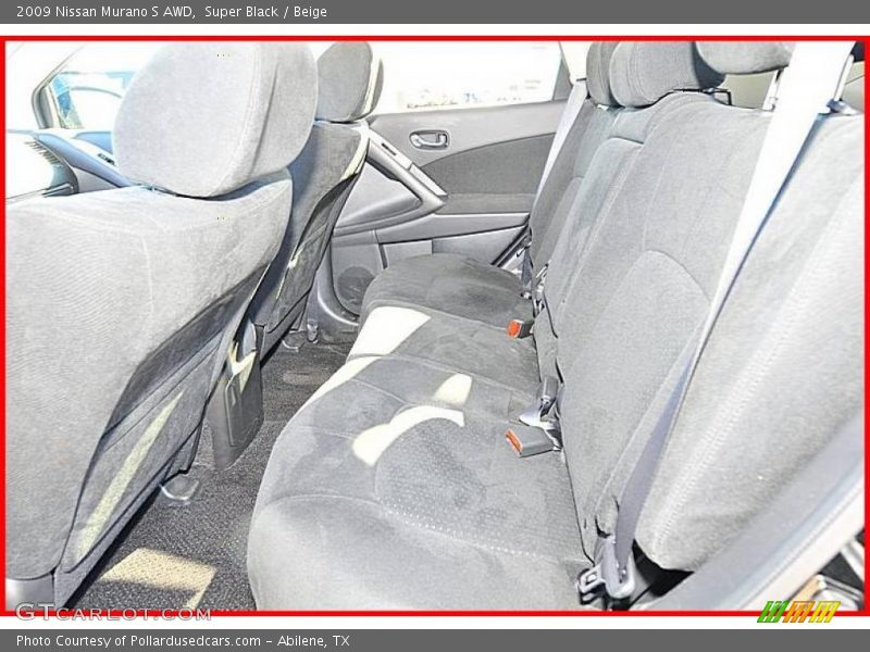 Super Black / Beige 2009 Nissan Murano S AWD