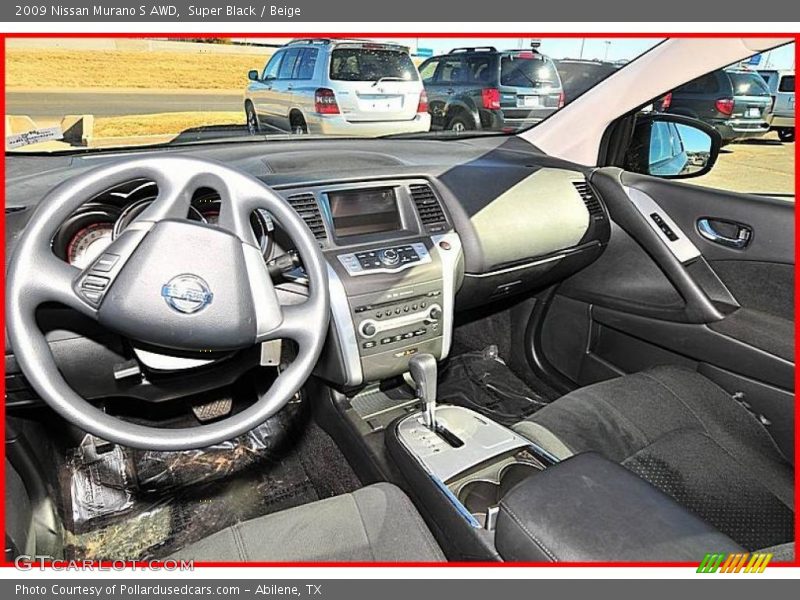 Super Black / Beige 2009 Nissan Murano S AWD