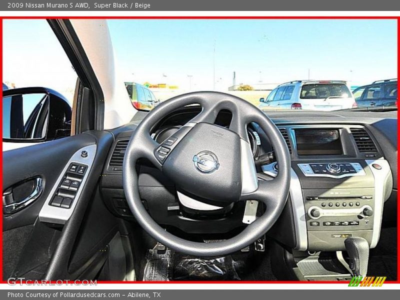 Super Black / Beige 2009 Nissan Murano S AWD