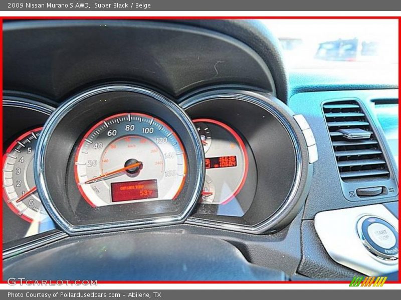 Super Black / Beige 2009 Nissan Murano S AWD