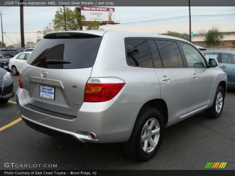 Classic Silver Metallic / Ash Gray 2008 Toyota Highlander 4WD