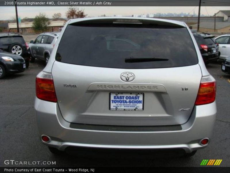 Classic Silver Metallic / Ash Gray 2008 Toyota Highlander 4WD