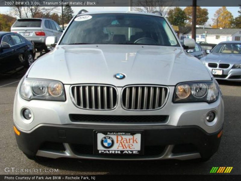 Titanium Silver Metallic / Black 2007 BMW X3 3.0si