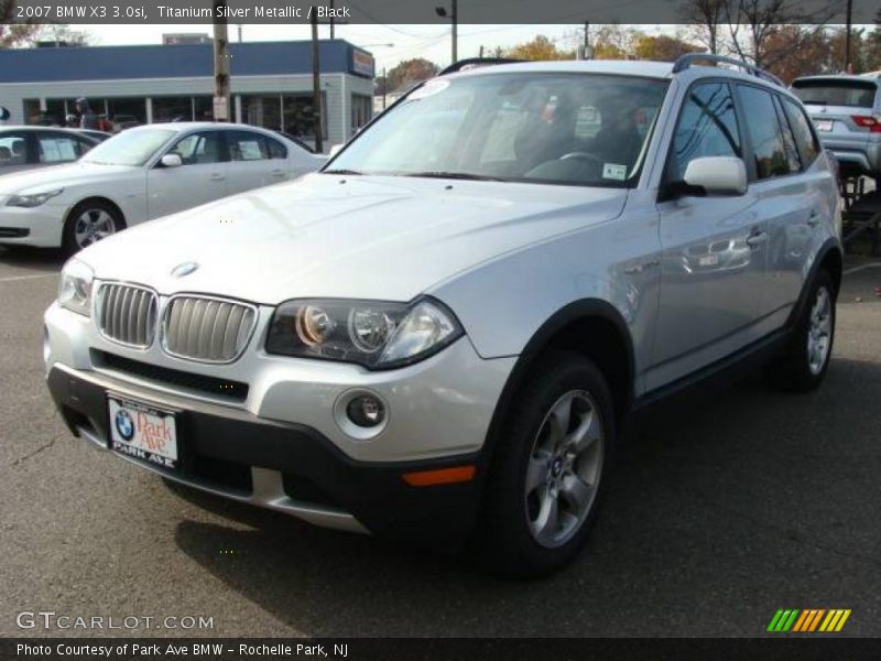 Titanium Silver Metallic / Black 2007 BMW X3 3.0si