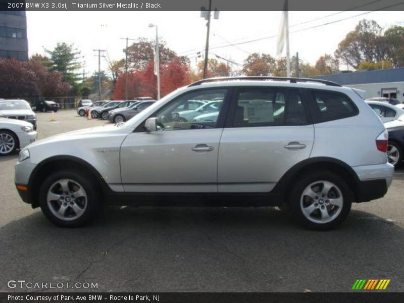 Titanium Silver Metallic / Black 2007 BMW X3 3.0si