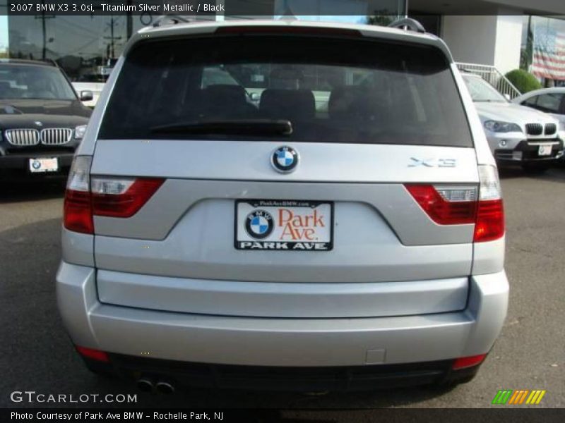Titanium Silver Metallic / Black 2007 BMW X3 3.0si