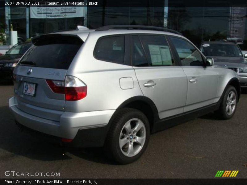 Titanium Silver Metallic / Black 2007 BMW X3 3.0si