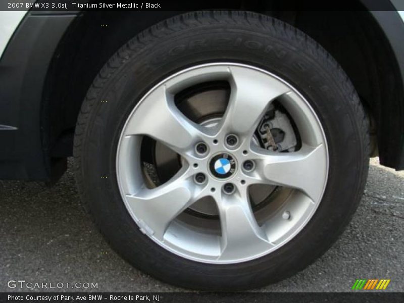 Titanium Silver Metallic / Black 2007 BMW X3 3.0si