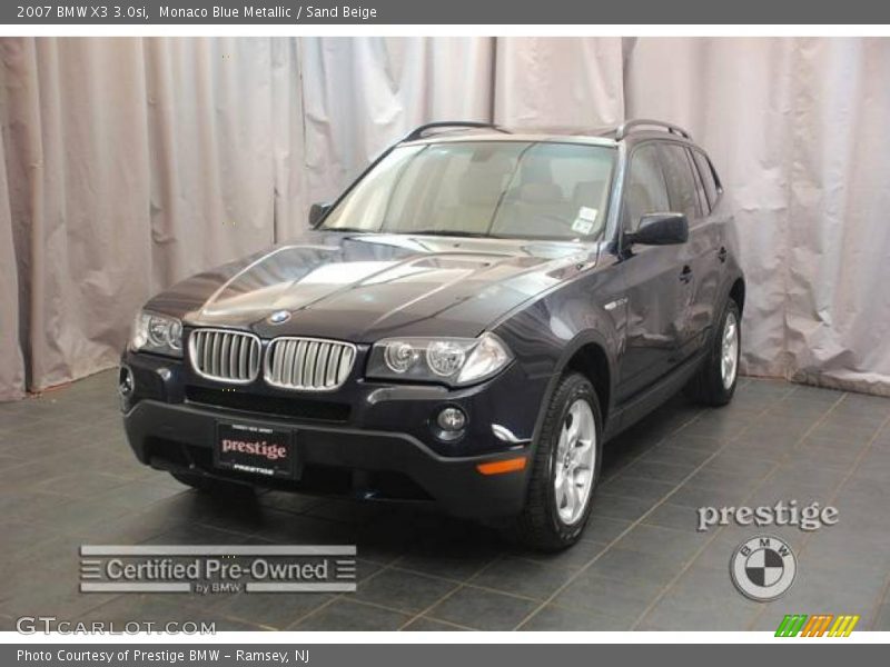 Monaco Blue Metallic / Sand Beige 2007 BMW X3 3.0si