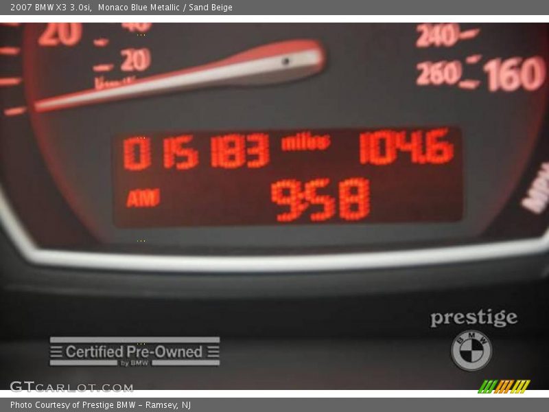 Monaco Blue Metallic / Sand Beige 2007 BMW X3 3.0si