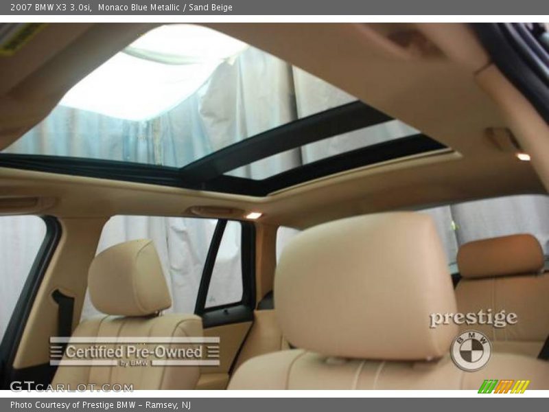 Monaco Blue Metallic / Sand Beige 2007 BMW X3 3.0si