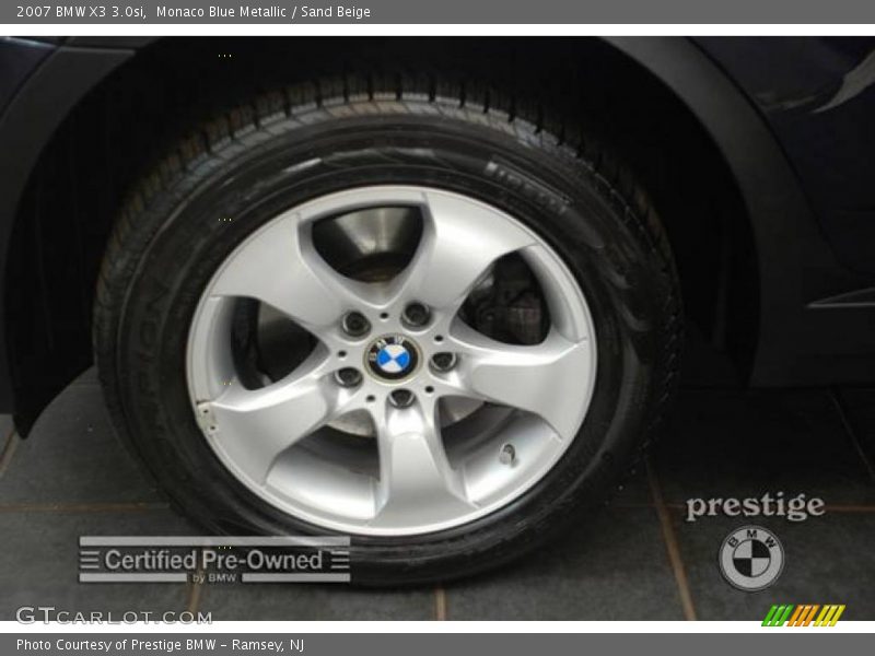 Monaco Blue Metallic / Sand Beige 2007 BMW X3 3.0si