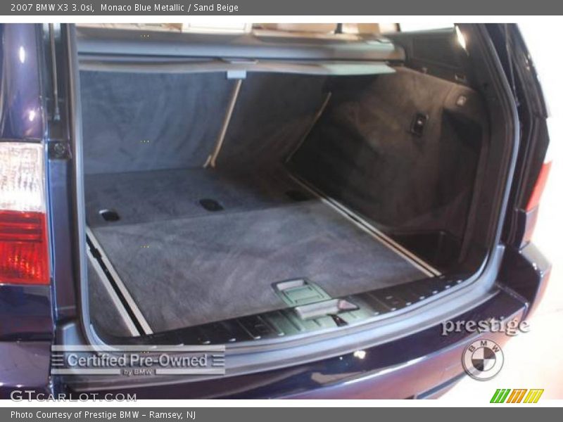 Monaco Blue Metallic / Sand Beige 2007 BMW X3 3.0si