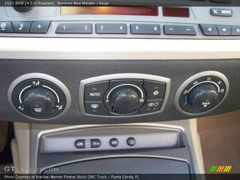 Maldives Blue Metallic / Beige 2003 BMW Z4 3.0i Roadster