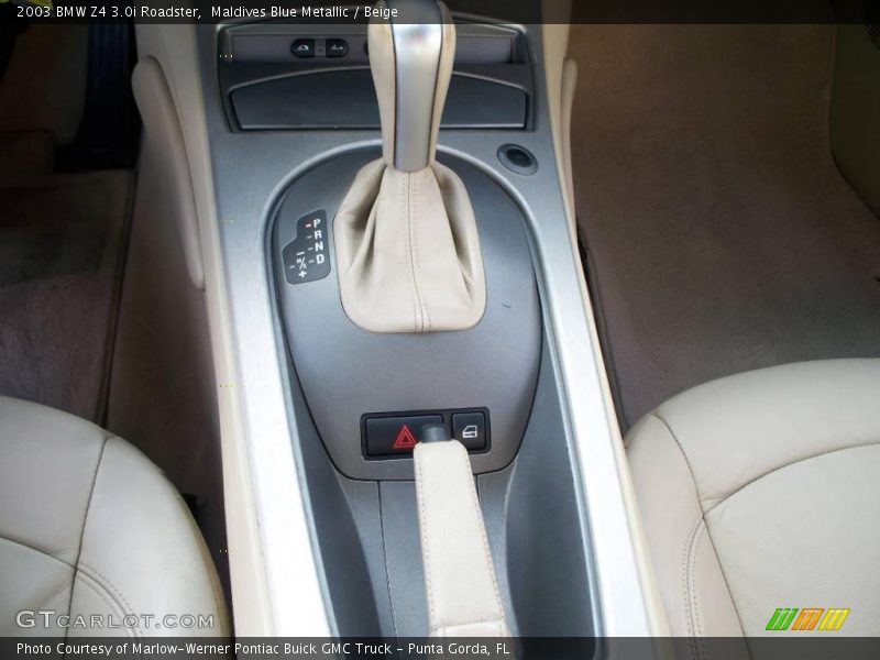 Maldives Blue Metallic / Beige 2003 BMW Z4 3.0i Roadster