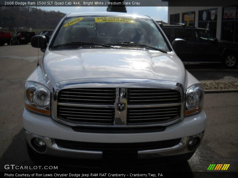 Bright White / Medium Slate Gray 2006 Dodge Ram 1500 SLT Quad Cab 4x4